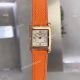 Swiss Quartz Hermes Cape Cod Copy Watches Rose Gold Tan leather strap (4)_th.jpg